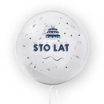 Opakowanie Balon 45cm Sto Lat granatowy TUBAN