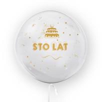 Opakowanie Balon 45cm Sto Lat złoty TUBAN