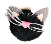 Opakowanie Brelok Pompon kot, czarny