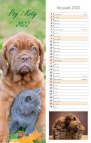 Opakowanie Kalendarz 2022 Ścienny paskowy Psy i koty RADWAN
