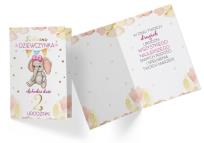 Opakowanie Karnet PR-319 Urodziny 2 dziewczynka