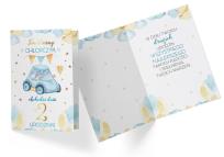 Opakowanie Karnet PR-320 Urodziny 2 chłopiec