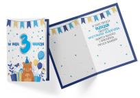 Opakowanie Karnet PR-322 Urodziny 3 chłopiec