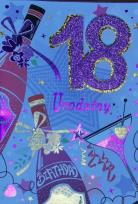 Opakowanie Karnet Przestrzenny B6 Urodziny 18 szampan
