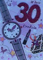 Opakowanie Karnet Przestrzenny B6 Urodziny 30 kobieta