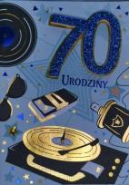Opakowanie Karnet Przestrzenny B6 Urodziny 70 mężczyzna