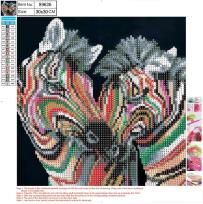 Opakowanie Mozaika diamentowa 5D 30x30cm Zebra 89626