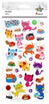 Opakowanie Naklejki do dekoracji  zwierzęta kotki mix
