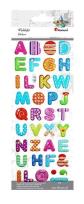 Opakowanie Naklejki wypukłe miękkie alfabet 38szt