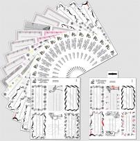 Opakowanie Nalepki na zeszyt Monochrome 3szt