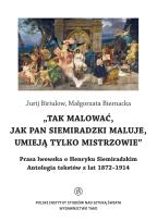Okładka książki O Henryku Siemiradzkim. Antologia tekstów z lat 1872-1914