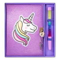 Opakowanie Pamiętnik brokatowy Jednorożec fioletowy STnux