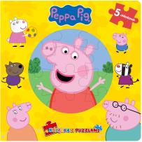 Okładka książki Peppa Pig. Książka z puzzlami