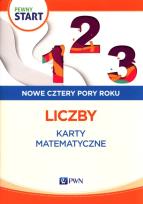 Okładka książki Pewny start Nowe cztery pory roku Liczby Karty matematyczne
