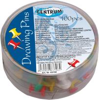 Opakowanie Pinezki beczułki kolorowe 10mm 100szt 83796