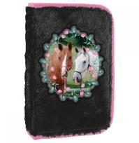 Opakowanie Piórnik pluszowy jednokomorowy Konie 20 DERFORM