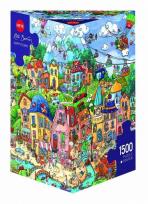 Opakowanie Puzzle 1500 Szczęśliwe miasto (Puzzle+plakat)