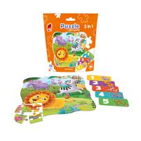 Opakowanie Puzzle 49 saszetka Zoo + mini gra RK1140-06