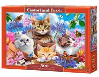Opakowanie Puzzle 500 el. B-53513 Kittens with Flowers
