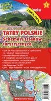 Okładka książki Tatry Polskie. Schematy szlaków turystycznych wyd. laminowane wyd. 3