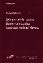Okładka książki Wybrane metody i systemy biometryczne bazujące na ukrytych modelach Markowa
