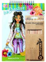 Opakowanie Zestaw malowanka kreatywna Stylistka z naklejkami + 12 kredek