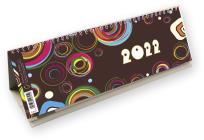 Okładka książki KAL.BIURKOWY POZIOMY 2015 CZARNY W KOLOROWE KOLKA-PRMI