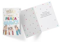 Opakowanie Karnet B6 PP-2211 Gratulacje, nowa praca