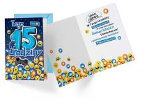 Opakowanie Karnet PR-340 Urodziny 15 chłopiec