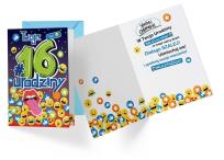 Opakowanie Karnet PR-342 Urodziny 16 chłopiec