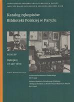 Okładka książki Katalog rękopisów Biblioteki Polskiej w Paryżu