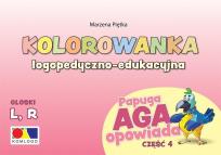 Okładka książki Kolorowanka Papuga Aga opowiada cz.4 - L, R