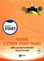 Okładka książki Pewny start Nowe cztery pory roku Specjalne potrzeby edukacyjne Pakiet
