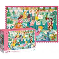 Opakowanie Puzzle 100 Księżniczki na promenadzie DOP300404