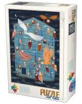 Opakowanie Puzzle 1000 Andrea Kurti, Sowy w domu