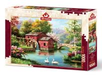 Opakowanie Puzzle 1000 Czerwony stary młyn