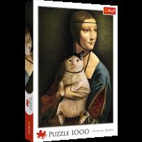 Opakowanie Puzzle 1000 Dama z kotem 10663