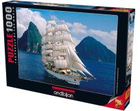 Opakowanie Puzzle 1000 Statek na morzu