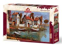 Opakowanie Puzzle 1000 Włochy, Domy w mieście Cerchio
