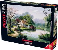 Opakowanie Puzzle 260 Chatka nad stawem