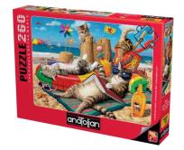 Opakowanie Puzzle 260 Koty na plaży