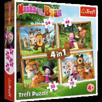 Opakowanie Puzzle 4w1 Masza w lesie 34388