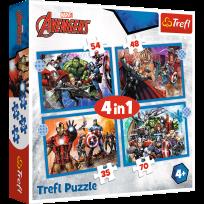 Opakowanie Puzzle 4w1 Odważni Avengersi 34386