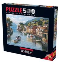 Opakowanie Puzzle 500 Domki nad zatoką
