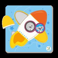 Opakowanie Puzzle Sorter mini 5 elementów Rakieta DOP300348