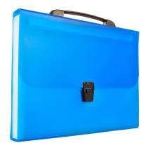 Opakowanie Teczka harmonijkowa z rączką A4 niebieska BT623-N