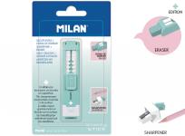 Opakowanie Temperówko - gumka Milan STICK + EDITION zielona na blistrze