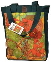 Opakowanie Torba na dobre zakupy - Nasturcje zielona