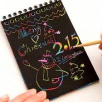 Opakowanie Wydrapywanka tęczowa 13x18cm z wzorami, 8 arkuszy