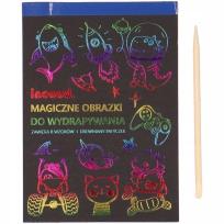 Opakowanie Wydrapywanka tęczowa 13x18cm z wzorami, 8 arkuszy